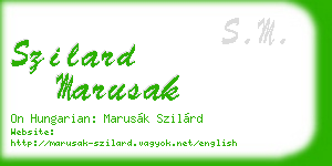 szilard marusak business card